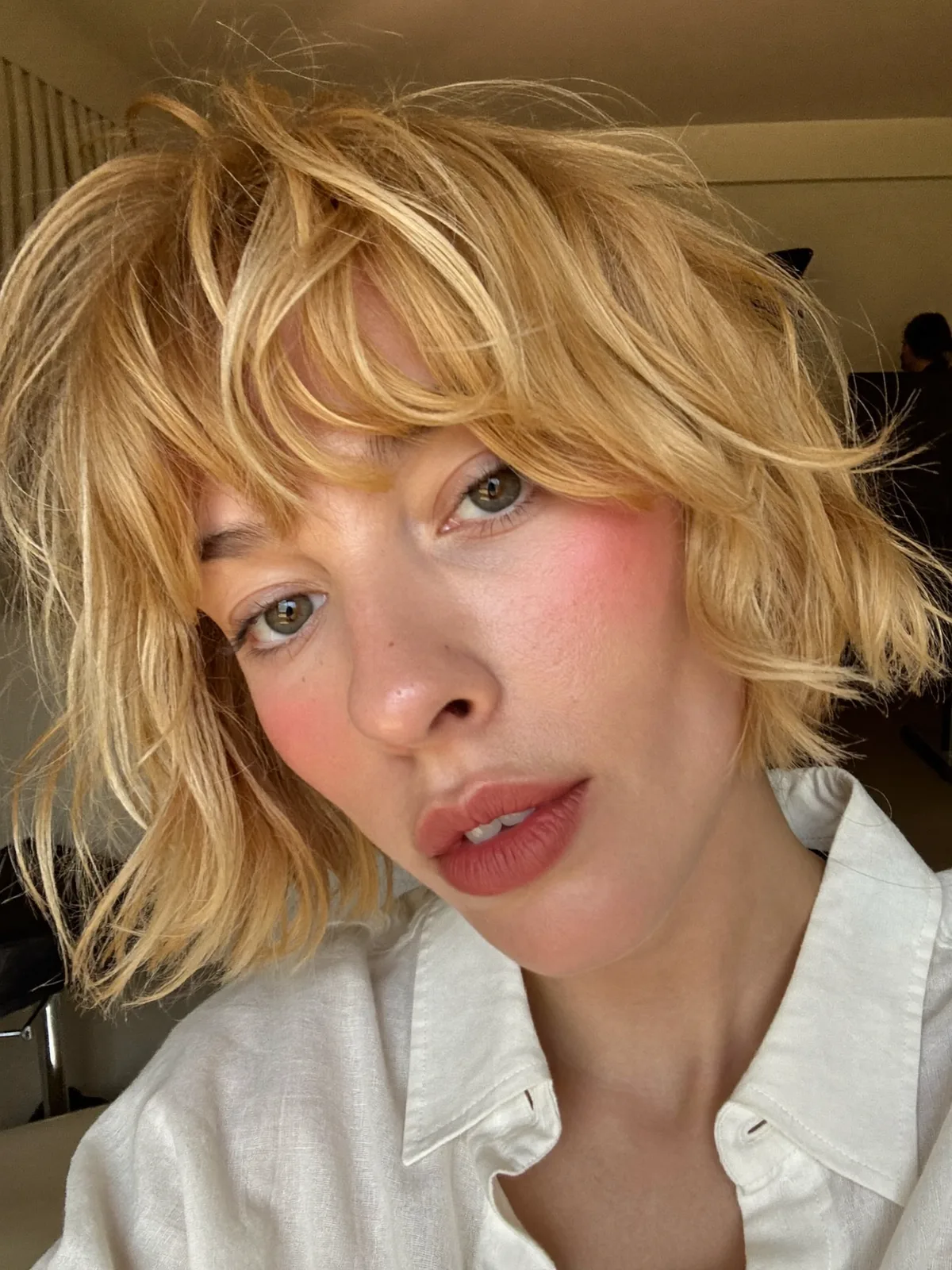 Soft Wolf Cut With Tousled, Wispy Layers and Curtain Bangs