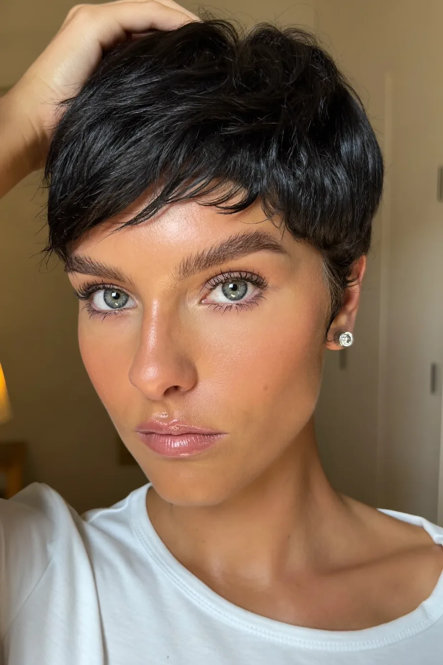 Ultra-Sleek Straight Pixie Bob for Effortless Sophistication