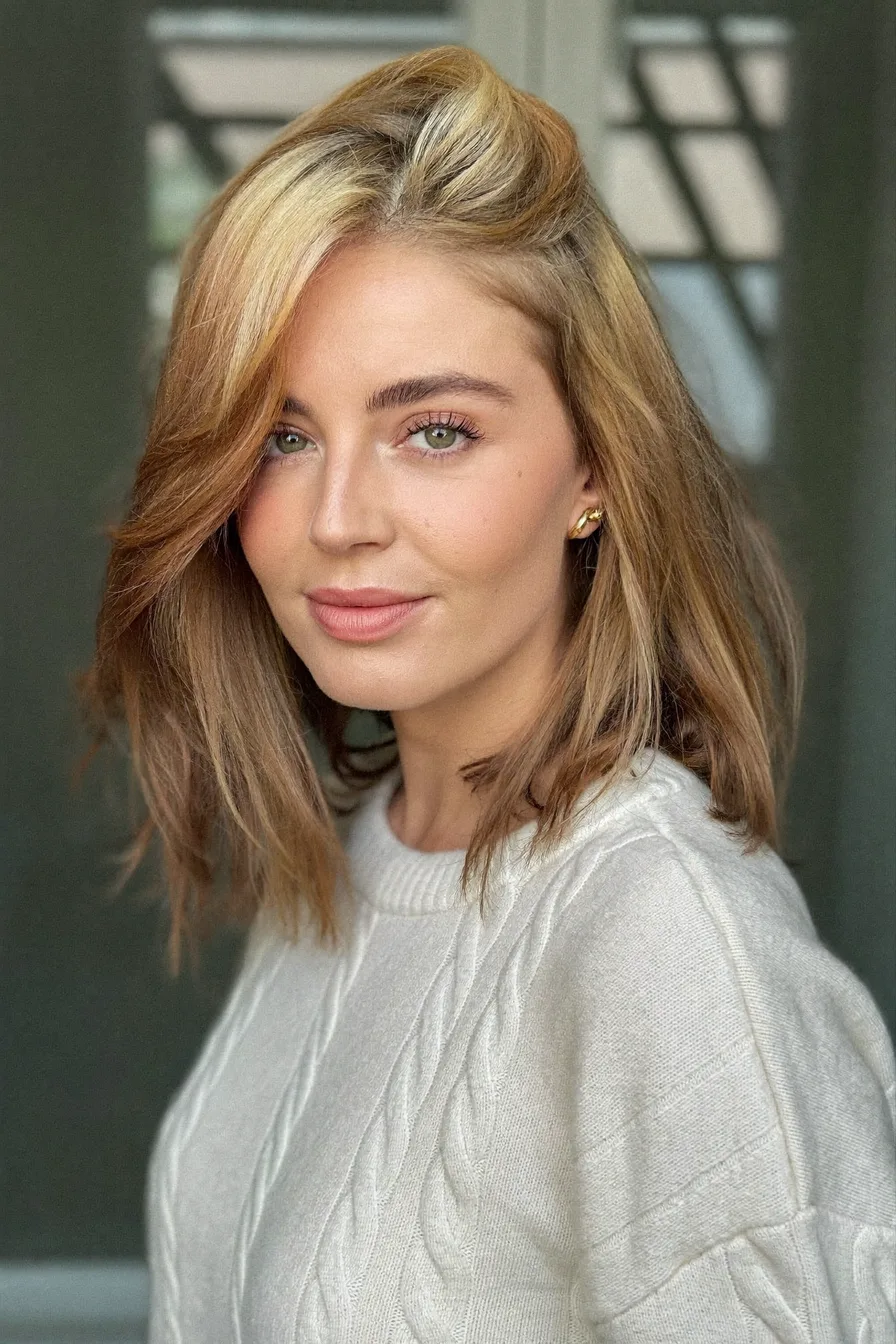 Chic Side-Parted Straight Bob with Subtle Volume