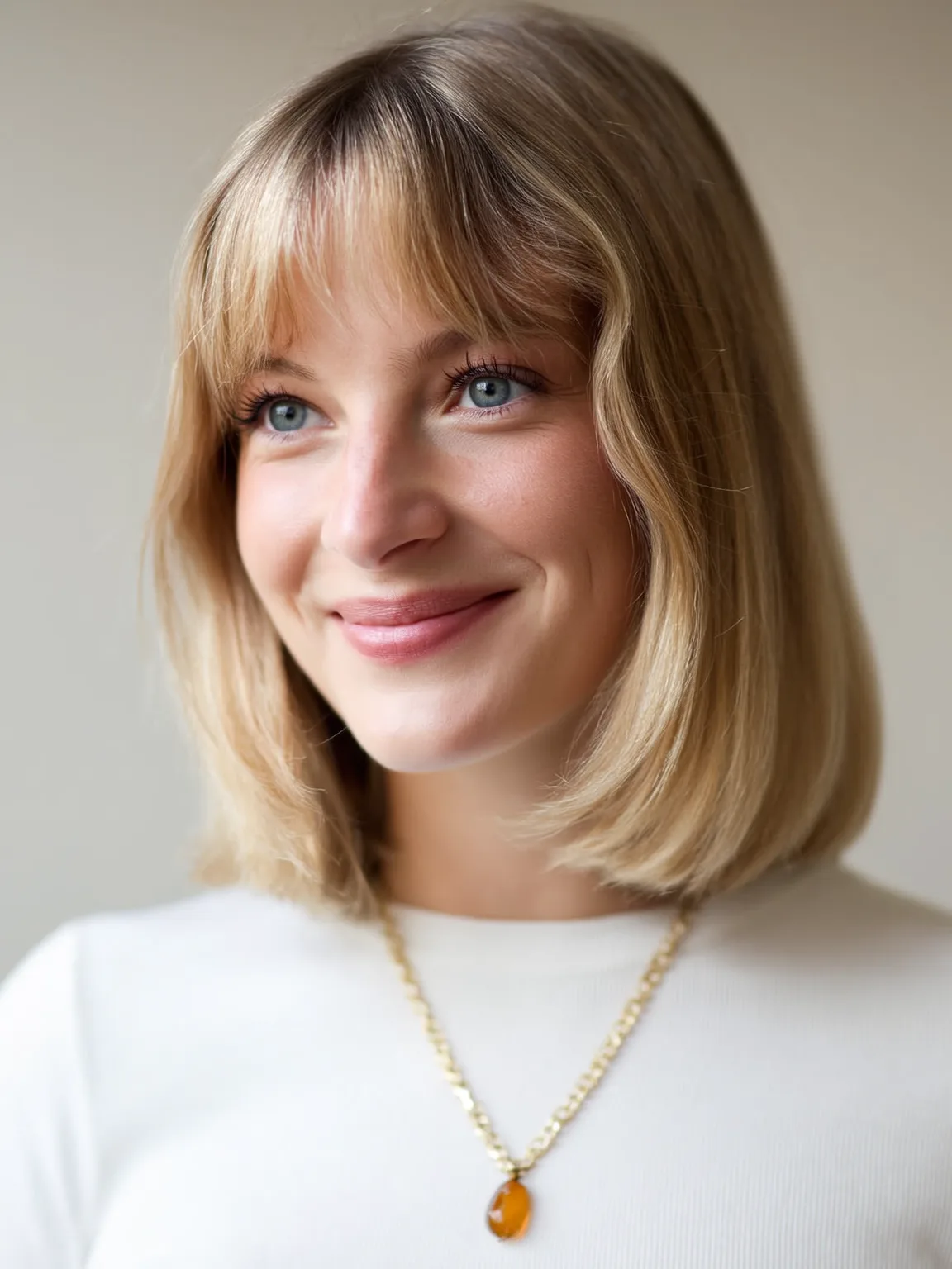 Air-Dried Sandy Blonde Bob with Lustrous Sheen