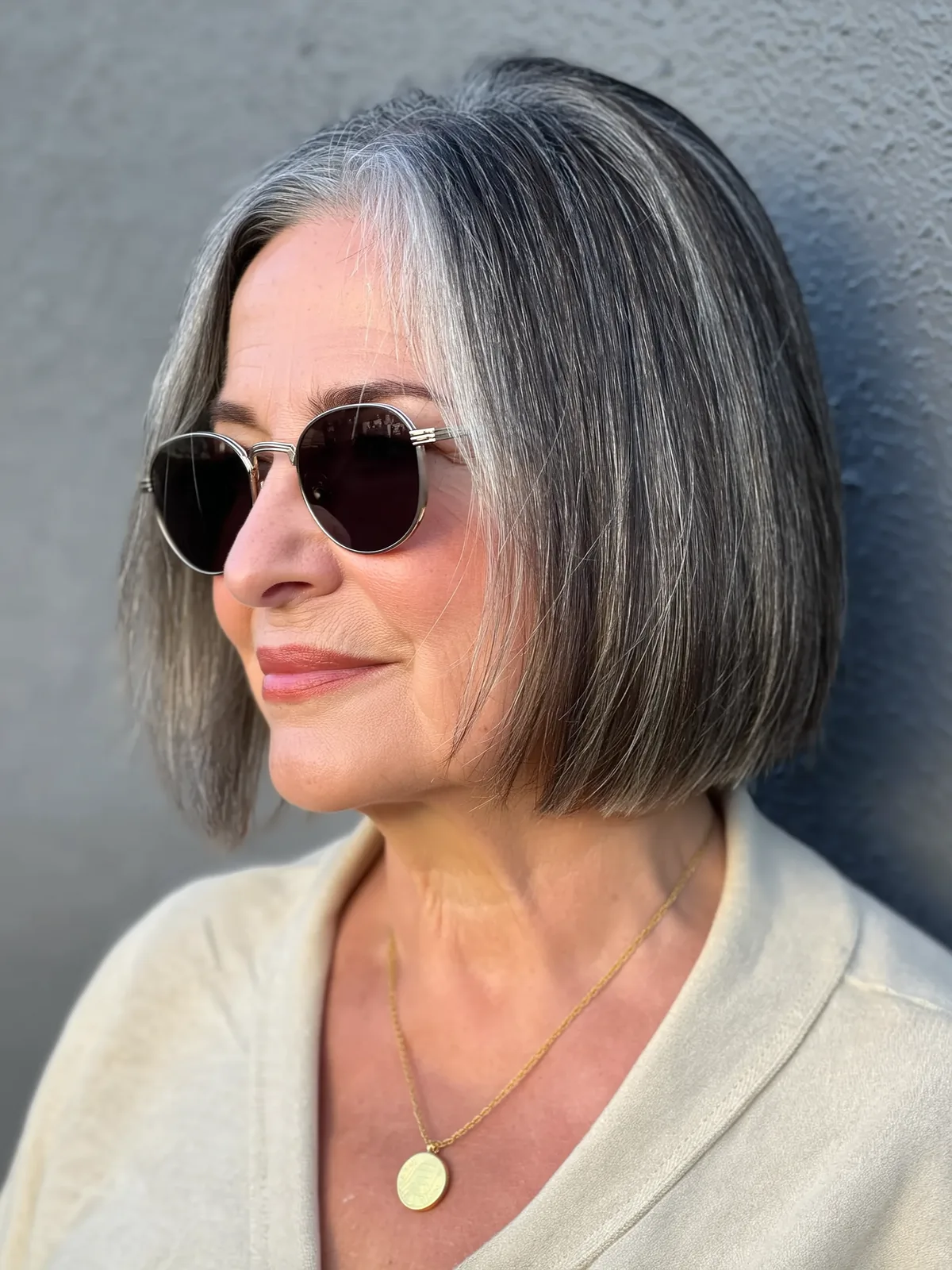 Classic Medium Volume Silver Frost Bob