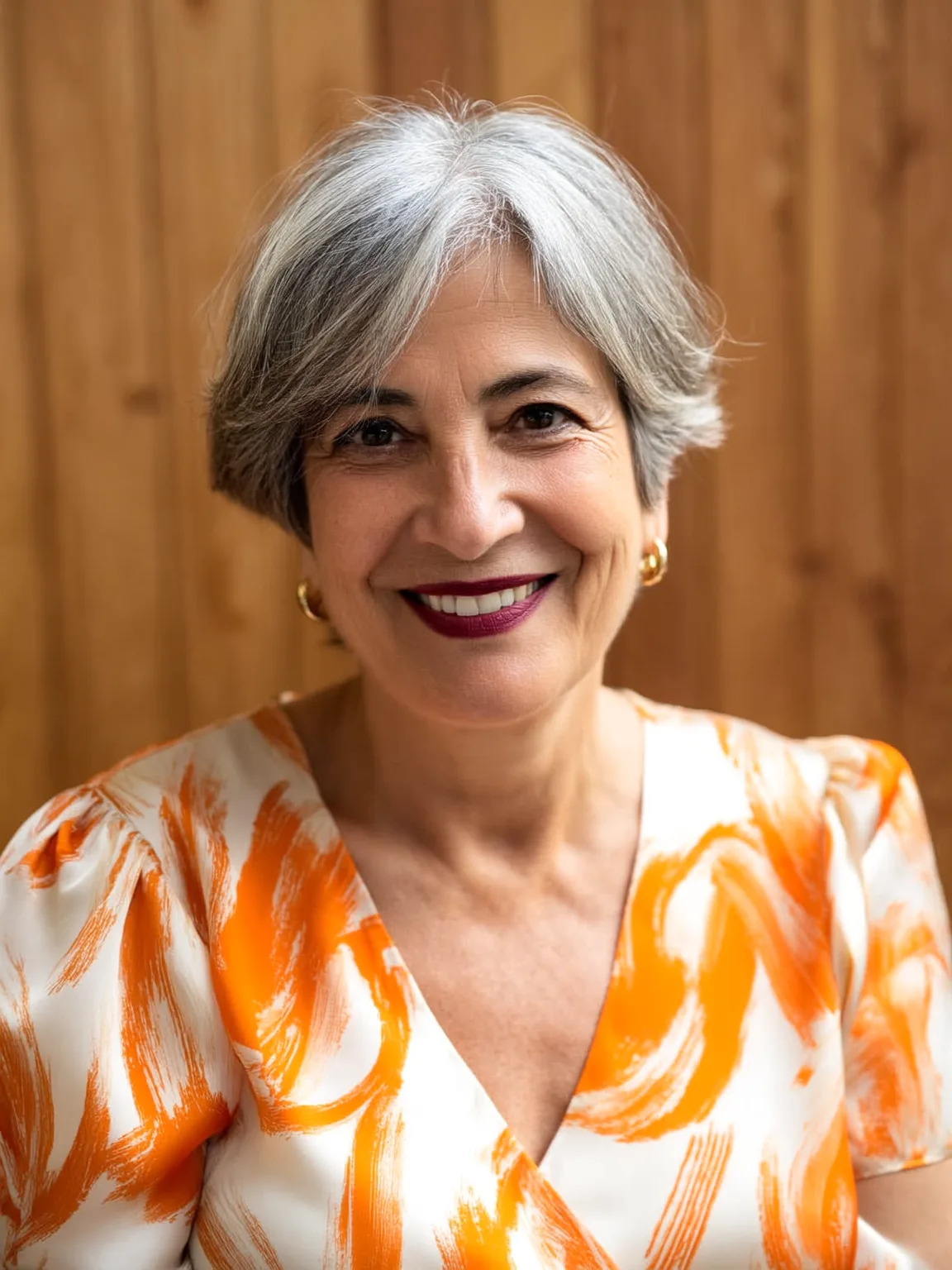 Silver Pixie with Natural Dark Undertones and Side-Swept Bangs