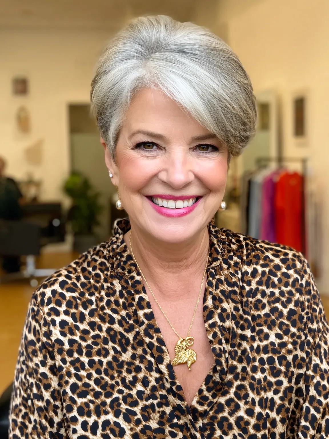 Timeless Pixie Cut with Silver Frost Elegance