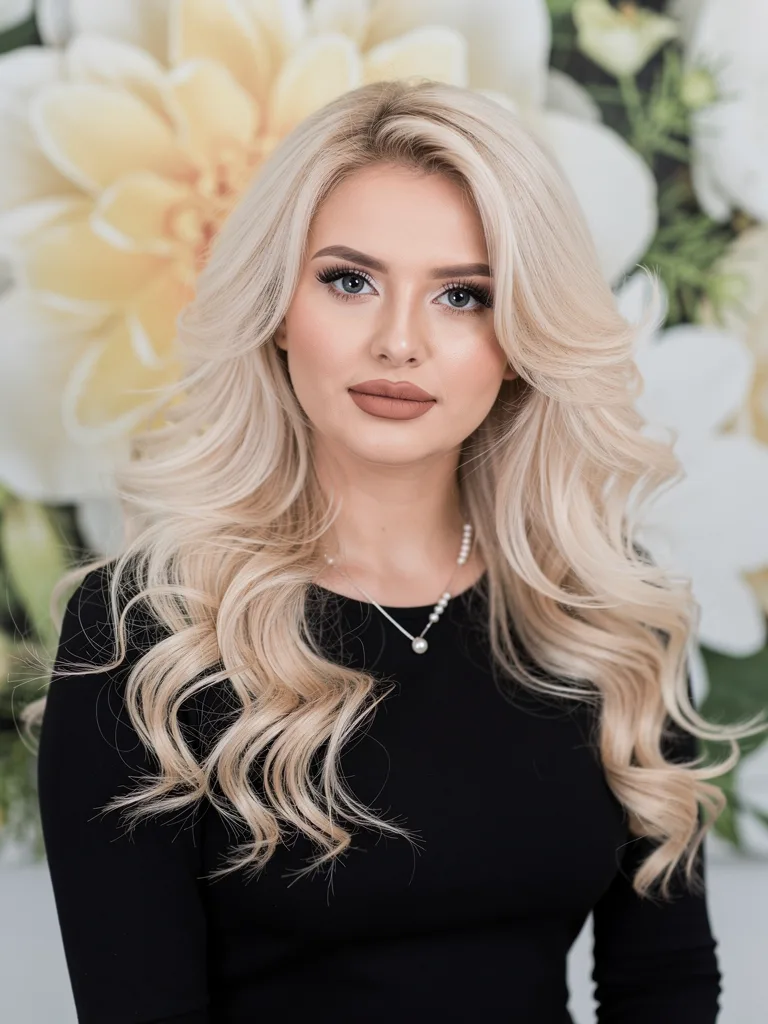 platinum blonde layered