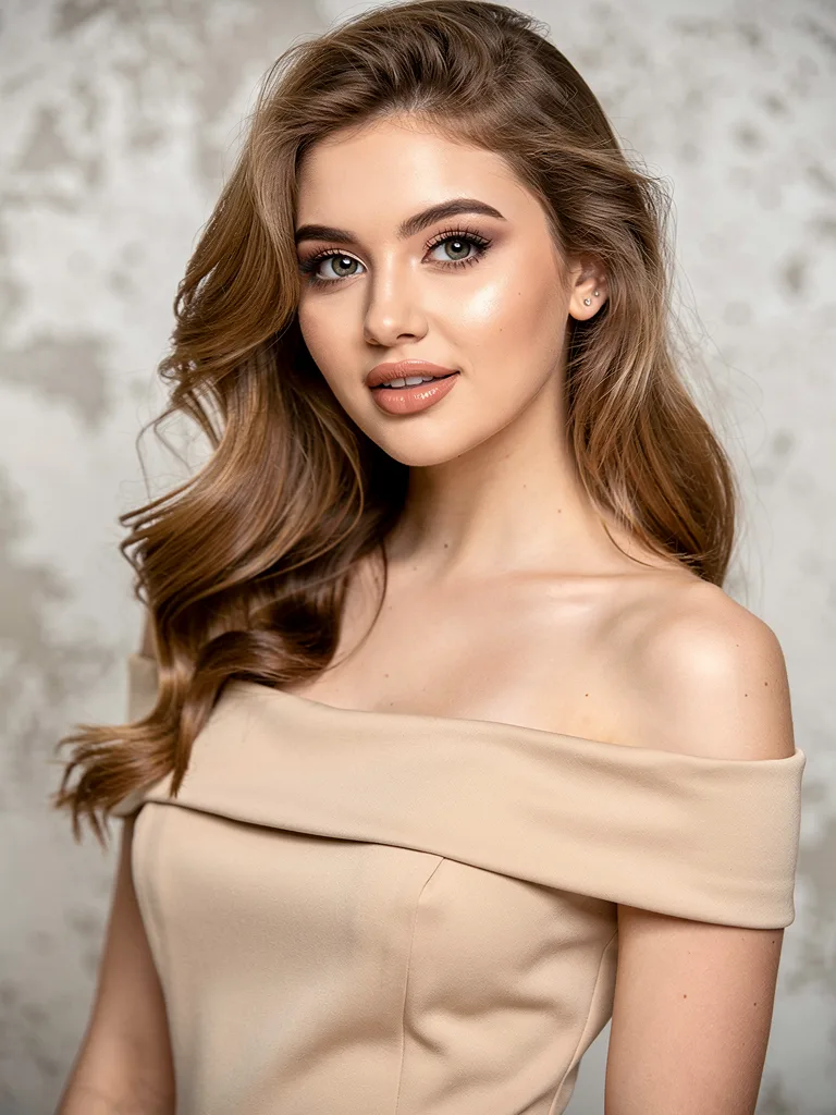 golden caramel blonde layered