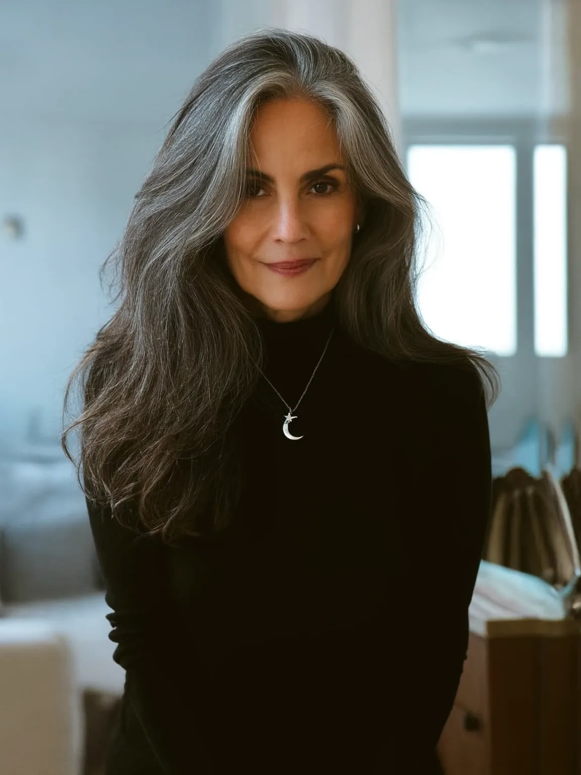 Silver Frost Layers with Wavy Texture and Volume
