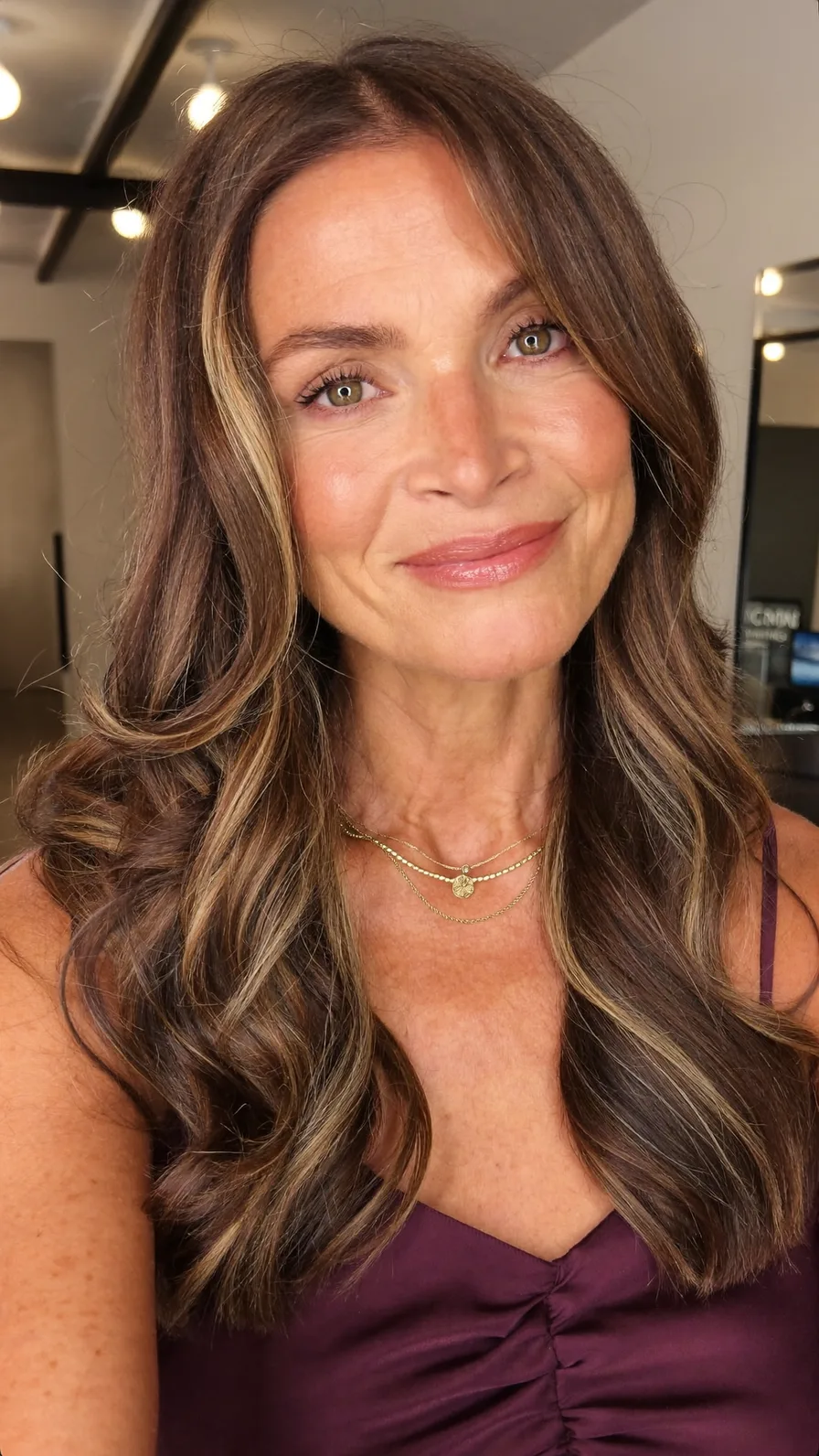 Soft Long Layers with Multi-Dimensional Balayage Highlights