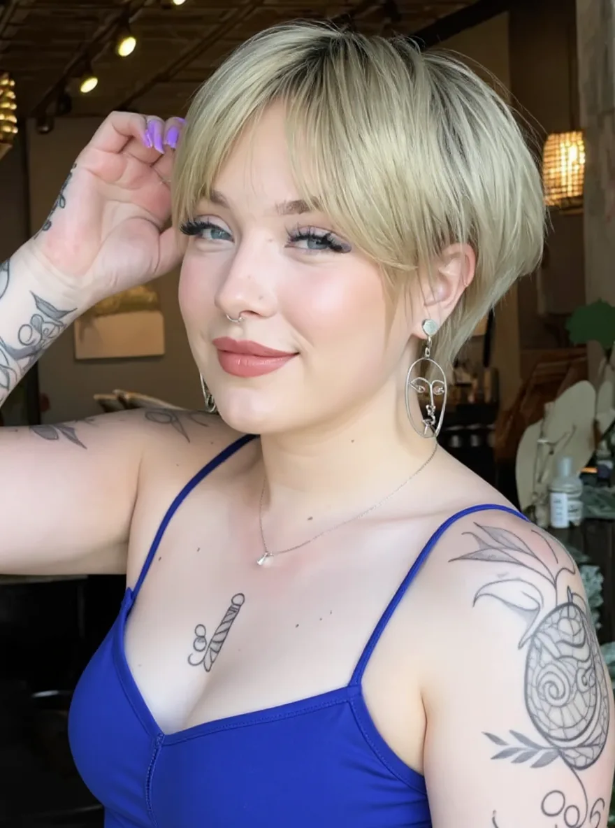 vanilla blonde pixie