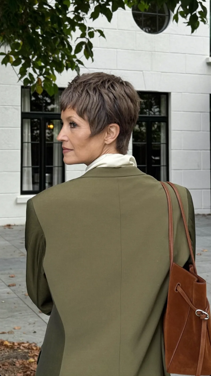Textured Short Pixie Cut with Choppy Side-Swept Bangs