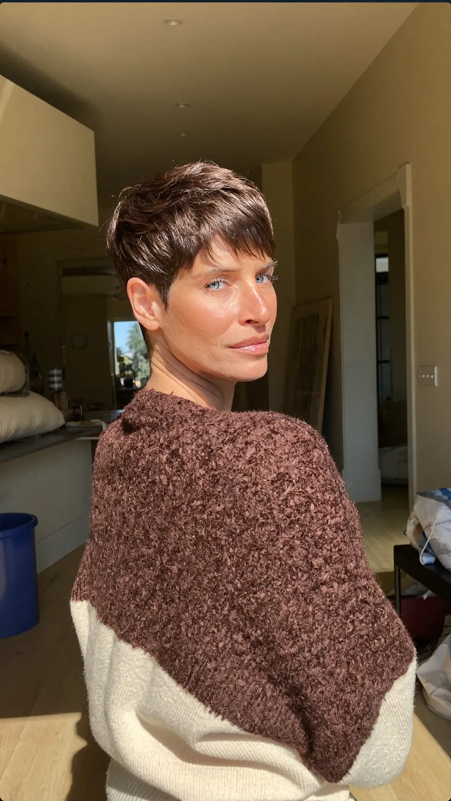 Modern Textured Pixie Cut with Side-Swept Bangs