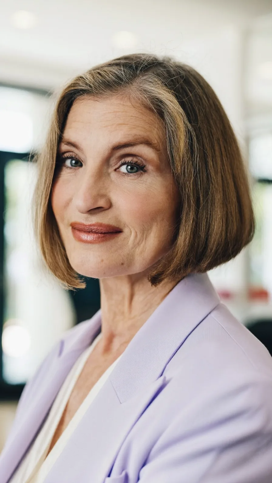 Elegant Classic Chin-Length Bob for Mature Women