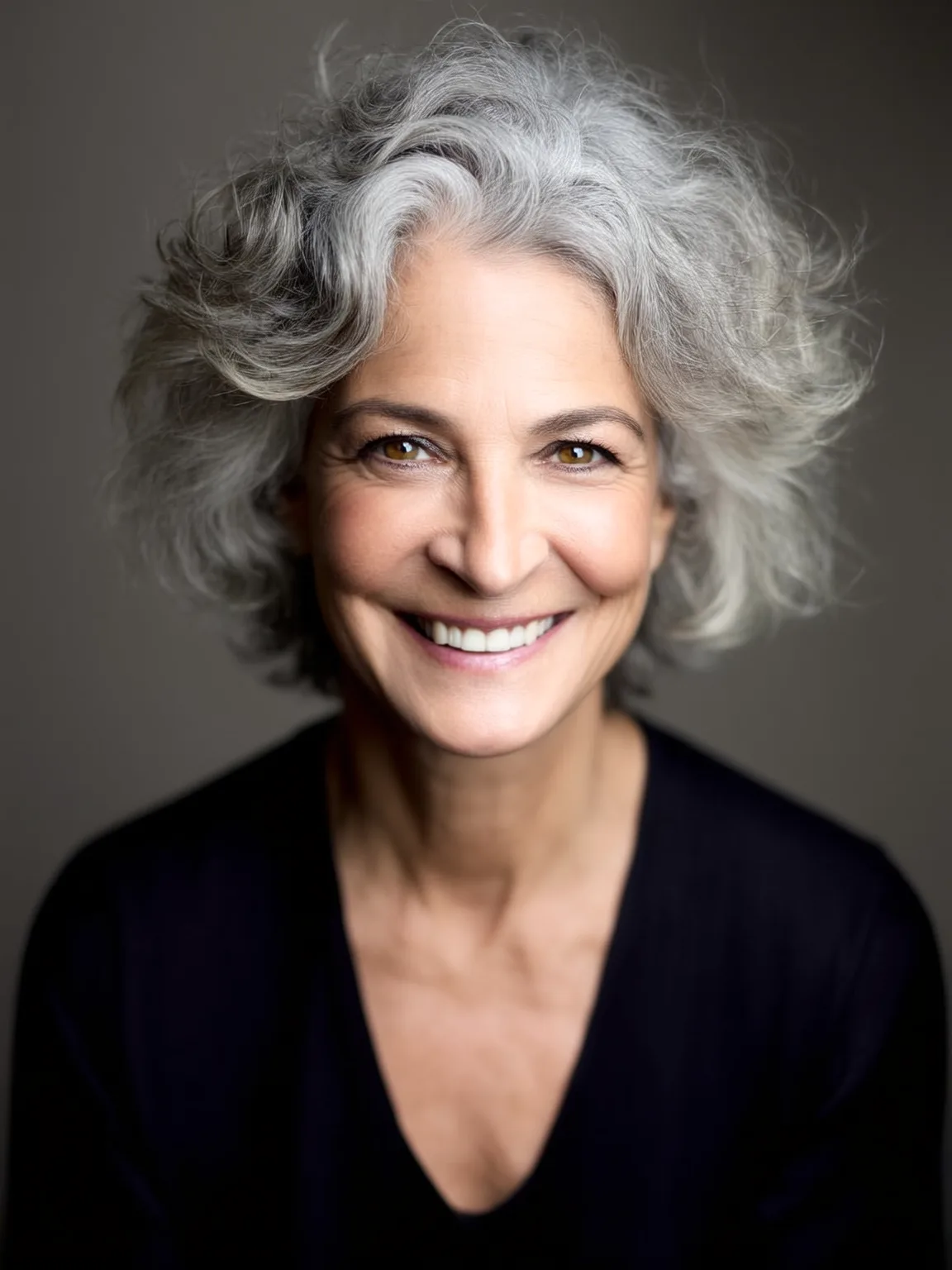 Voluminous Wavy Silver Frost Shag at Chin Length