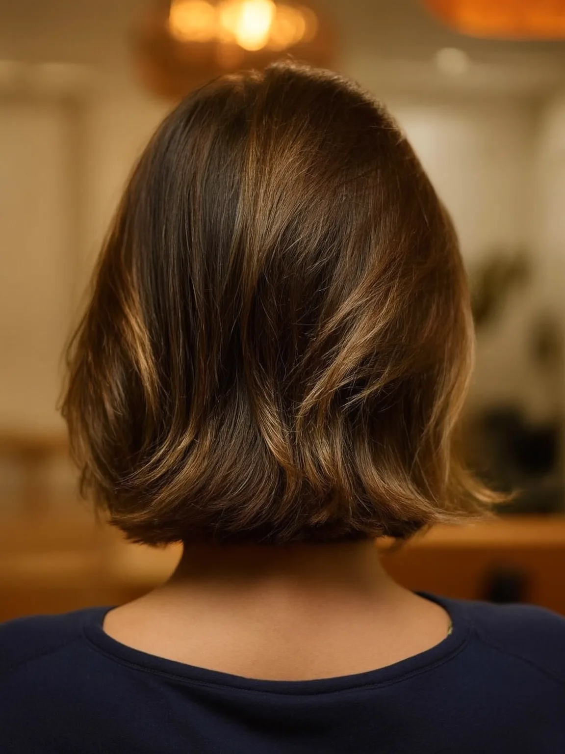 Wavy Chin-Length Bob Without Bangs