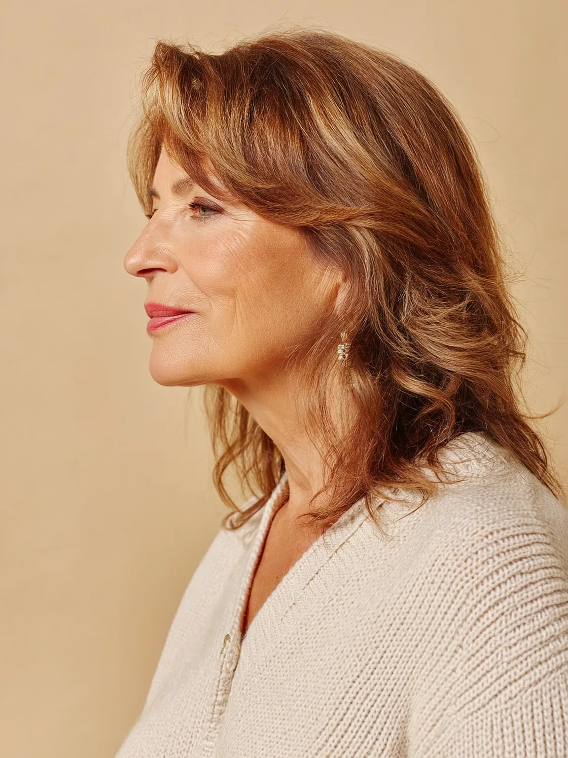 Versatile Wavy Layers in Luminous Caramel Brown