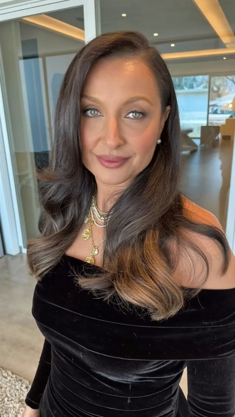 Soft Flowing Long Layers with Subtle Caramel Balayage