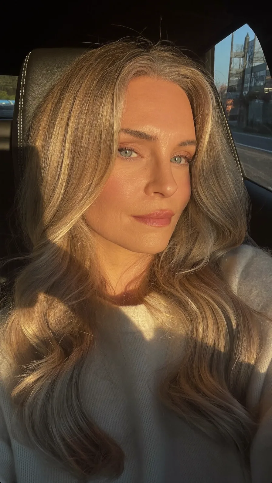 Classic Long Layered Ash Blonde with Natural Silver Highlights