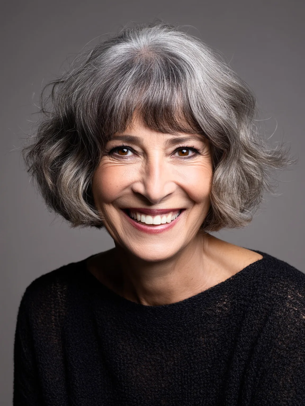 Versatile Medium Volume Silver Frost Wavy Bob